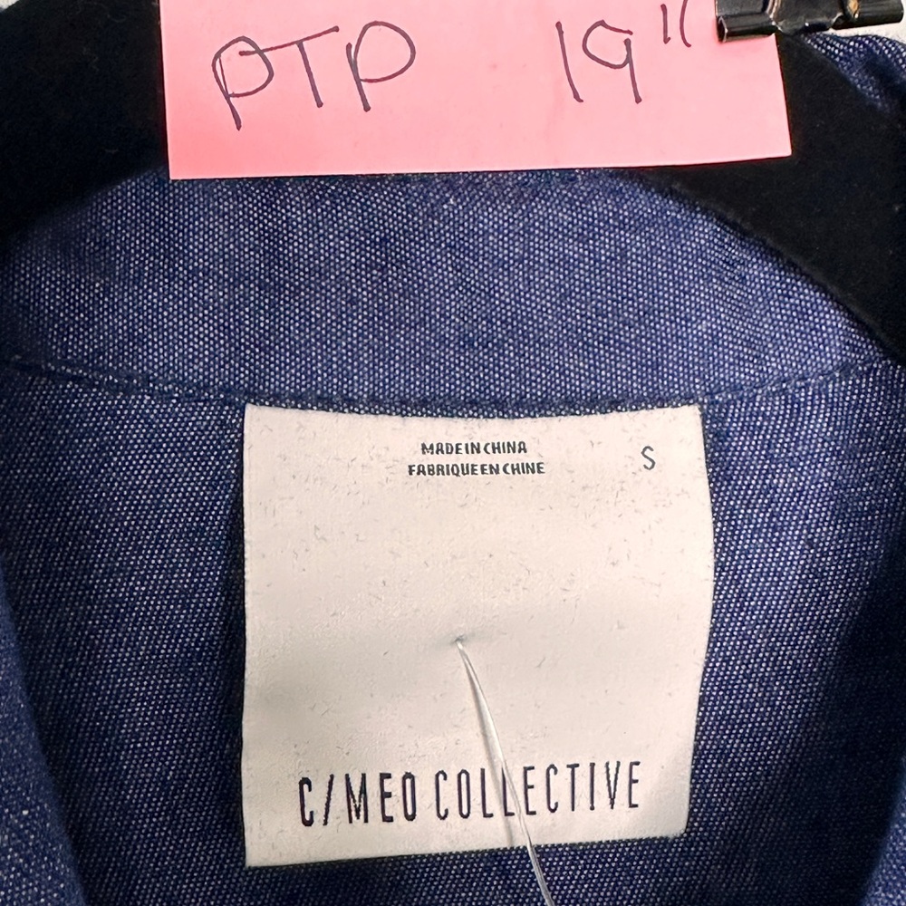 Nwt C/Meo Collective Chambray, Button Down Blouse… - image 8